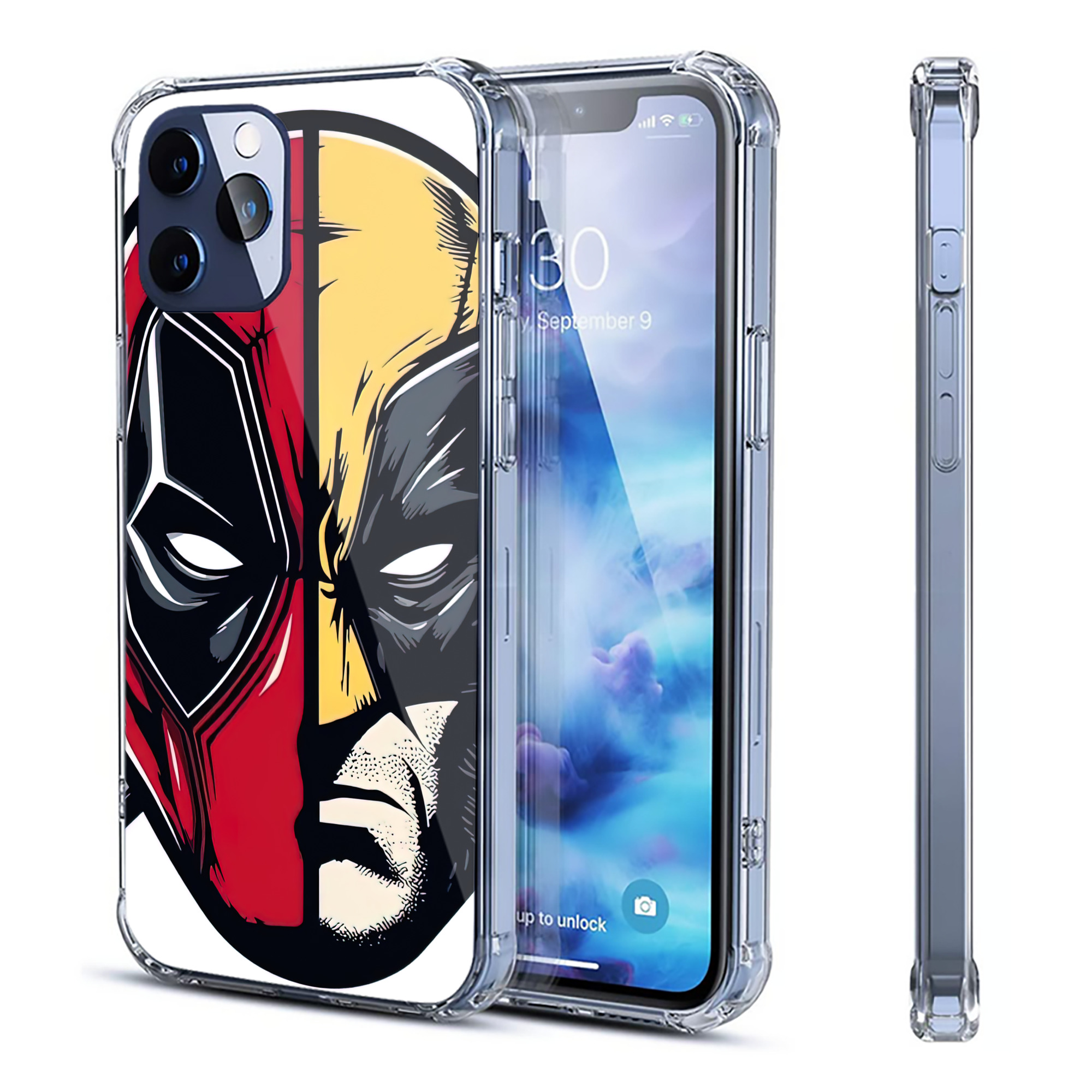 （画像用） Deadpool デッドプール 【iPhone 12シリーズ対応】透明スマホケース（クリアソフトケース）